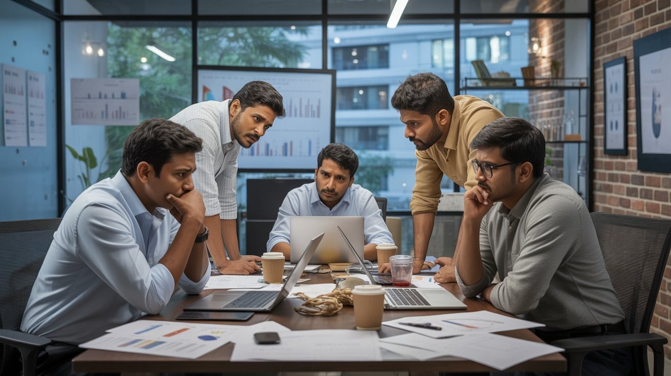 Founder analyzing financial data to fix blind spots and improve business cash flow strategy