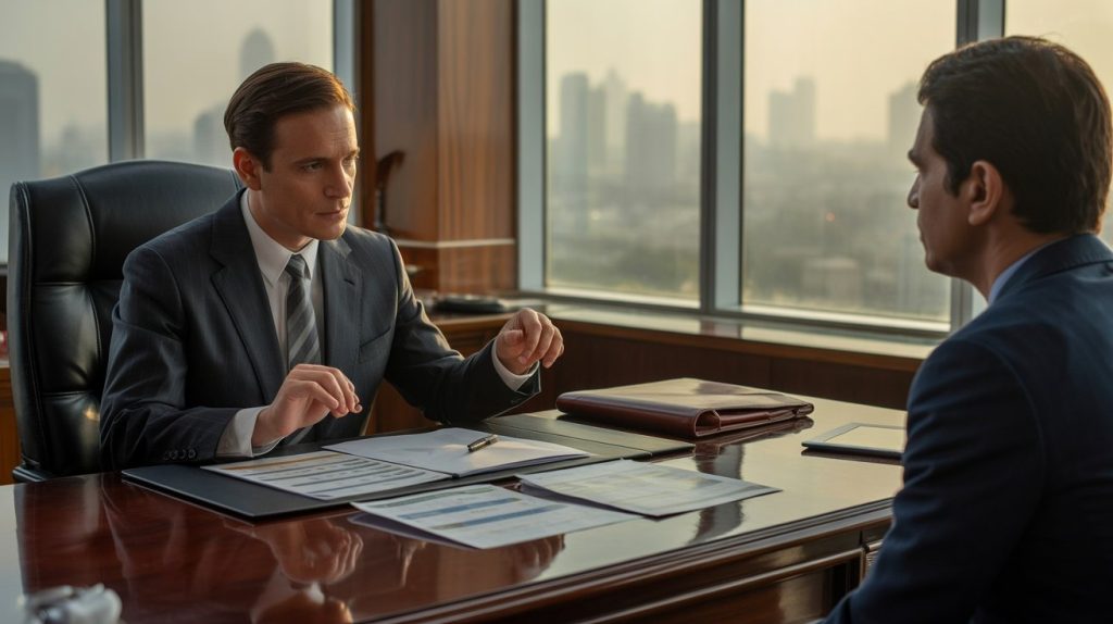 Business owner consulting the best tax consultants in Delhi NCR for tax planning